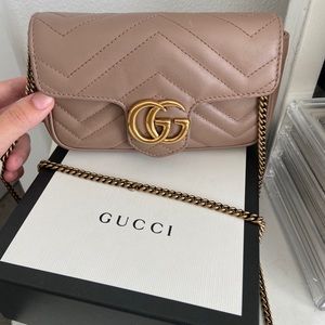 Gucci GG Marmont Super Mini Bag:6.5"Wx4"Hx 2"D